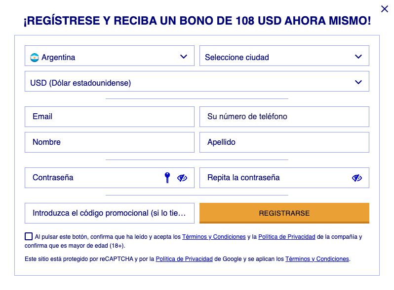 Registro en Paripesa