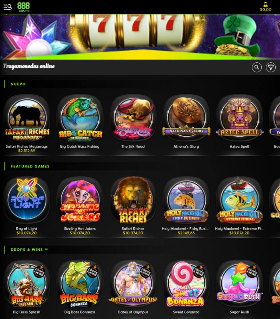 Juegos de 888 Casino